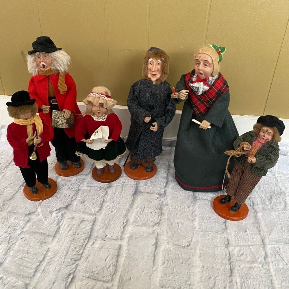 Darice Vintage 1990’s set of 6 Christmas Carolers 15”&10”
